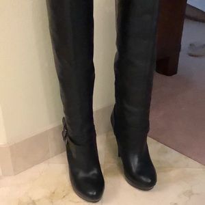 BCBG Black Leather Boots